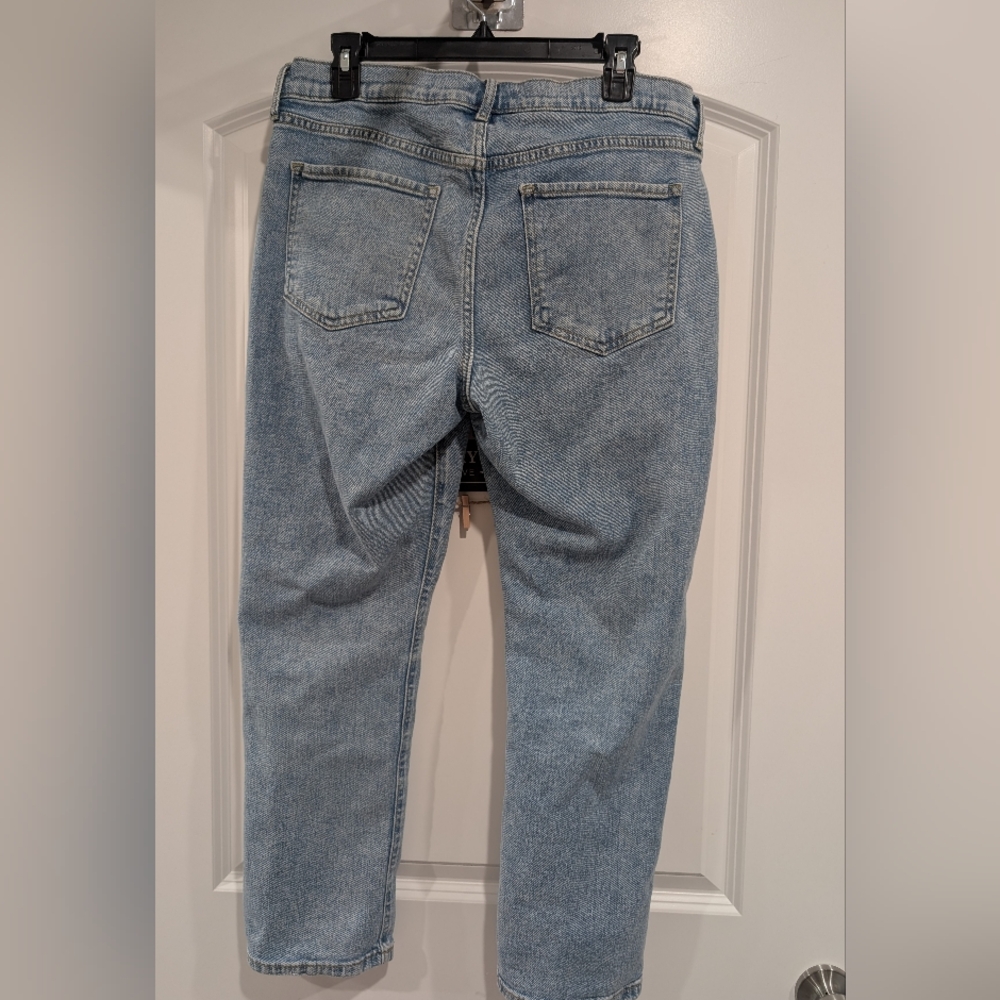 Banana Republic Button Fly Girlfriend Midrise Straight Leg Jeans Size 32/14 - Picture 4 of 5
